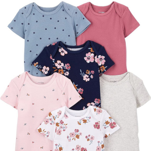 Simple Joys by Carter's Baby-Girls 6-Pack Short-Sleeve Bodysuit
