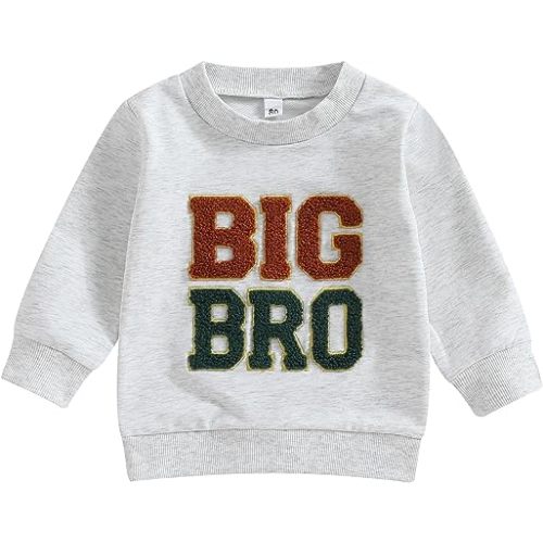 Big Brother Little Brother Matching Outfits Toddler Baby Boy Crewneck Sweatshirt Pullover Shirt Fall Clothes