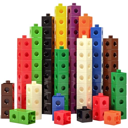 edxeducation Linking Cubes | Set of 100 | Counting Cubes | Color Sorting Toys | Math Manipulatives for Preschoolers, Pre K