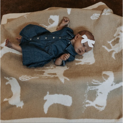 Rustic Roots Soft Plush reversible Baby Blanket – Cowkid Clothing Company