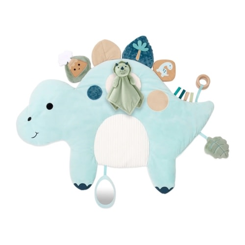 Tummy Time Mat and Baby Lovey Security Blanket - Dinosaur