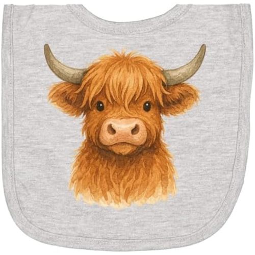 inktastic Highland Cow Newborn Bib