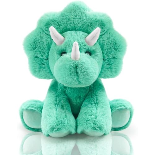 Triceratops Stuffed Animal Toys, 8.5 Inch Soft and Cuddly Triceratops Plush Animals Toy, Cute and Realistic Stuffed Animals Gifts for Boys and Girls Soft Toy for Kids