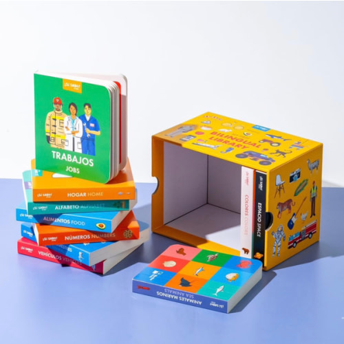 My First Bilingual Library: A Spanish-English Vocabulary Board Book Set of Colors, Numbers, Animals, ABCs, and More (Si Sabo Bilingual Books for Kids)
