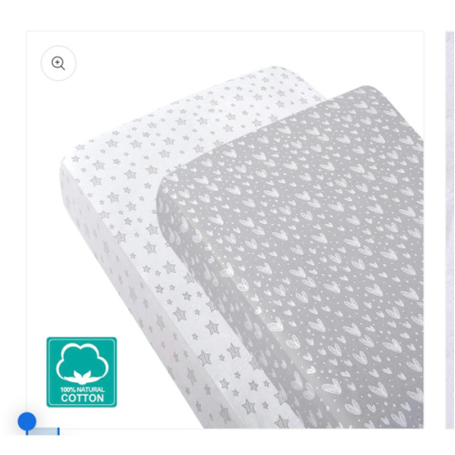 Waterproof Natural Bamboo Mattress Protector Compatible with Nestig Mini Crib - 2 Pack