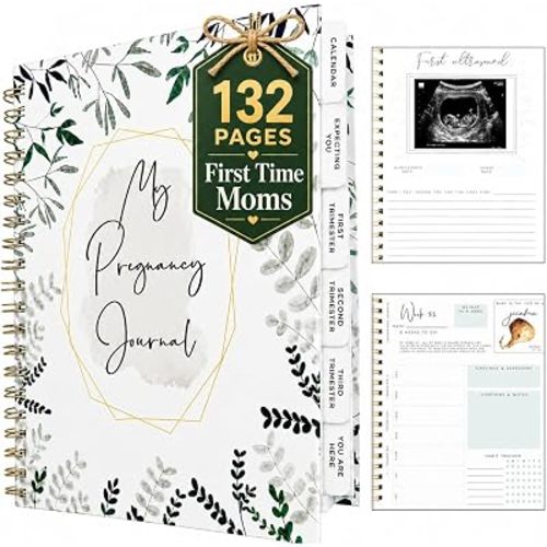 Pregnancy Journal for First Time Moms | Weekly Pregnancy Tracker & Baby Book | 132-Page Maternity Journal | Pregnancy Must Haves Keepsake Gift | Premium Hardcover Pregnancy Book for Expecting Moms