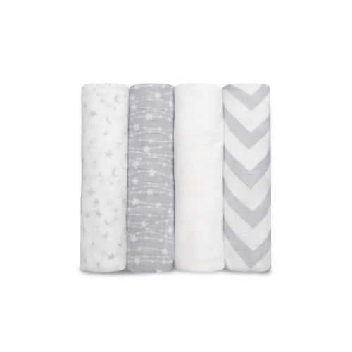 Muslin Swaddle Blankets, 4 Pack