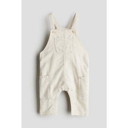 Linen-blend Overalls
