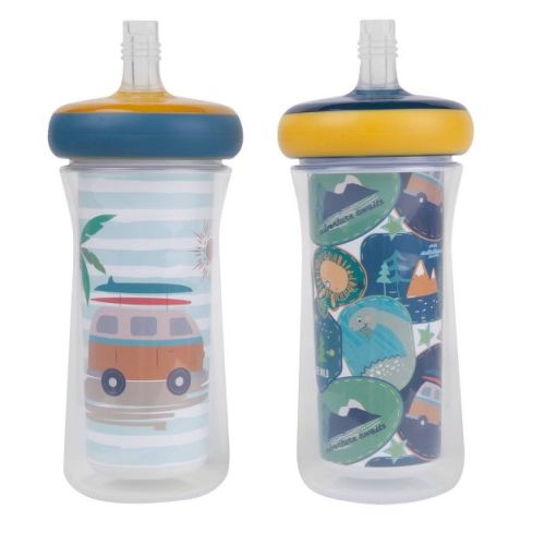 The First Years 2pk Insulated Straw Cups 9oz