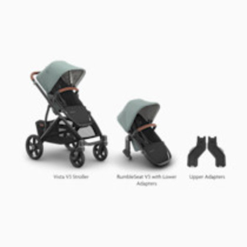 UPPAbaby Vista V3 Stroller, RumbleSeat V3 & Upper Adapters - Kenzi