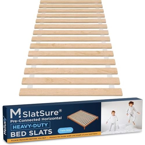 Meliusly SlatSure Heavy-Duty (38x75) Twin Bed Slats to Prevent Sagging