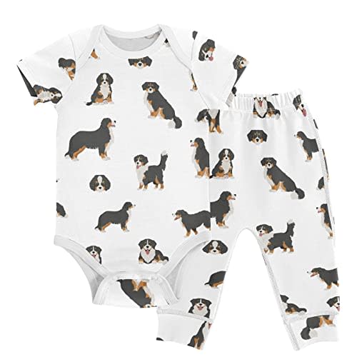 vvfelixl Baby Bodysuits Pants Sets Gnome Mushroom Short Sleeve Baby Clothes for Boys Girls 3M