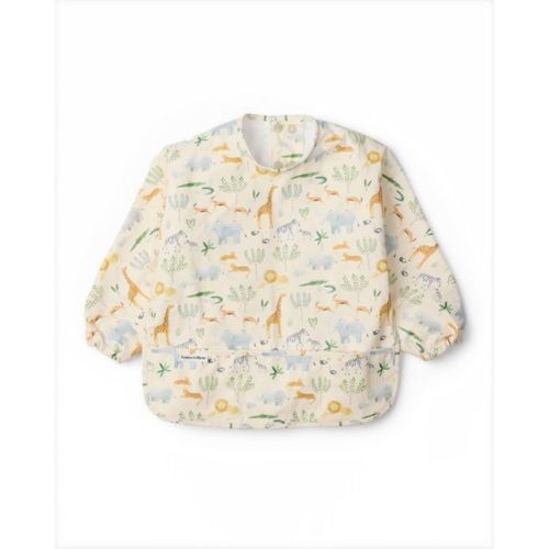 Loulou Lollipop Long Sleeve Bib - Safari