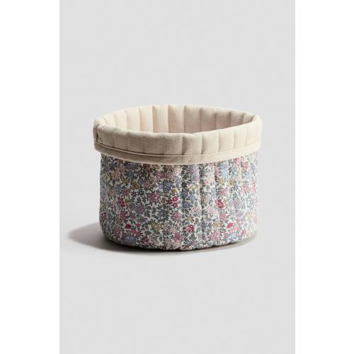 SMALL QUILTED STORAGE BASKET