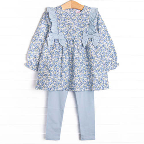 Saylor Floral Bow Legging Set, Blue – Stitchy Fish