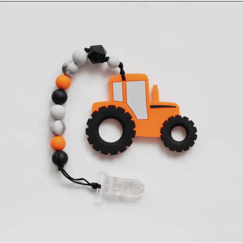 Orange Tractor Teether