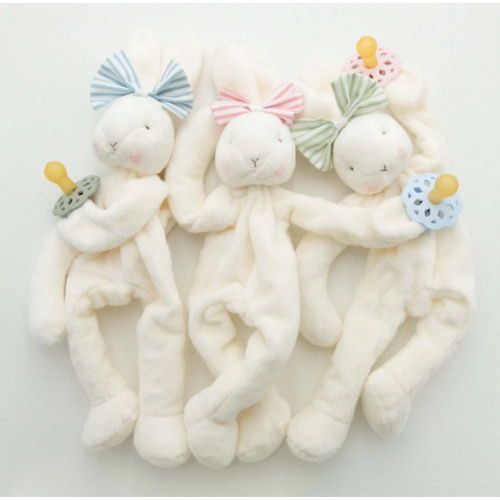 Thea Bunny Buddy | Pacifier Holder – Baby Beau and Belle