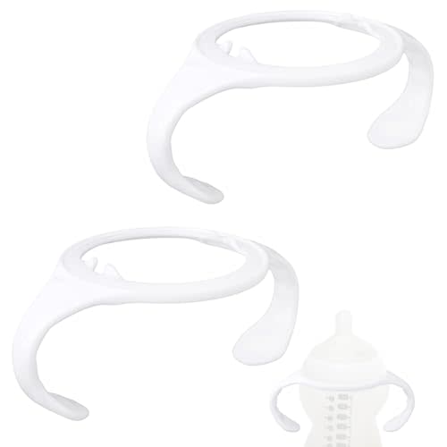 2pcs Baby Bottle Handles for Tommee Tippee, Ergonomic Non Slip Grip Easy BPA Hands Free Replacement Gripper Holder for Newborn Bottles Accessories Part