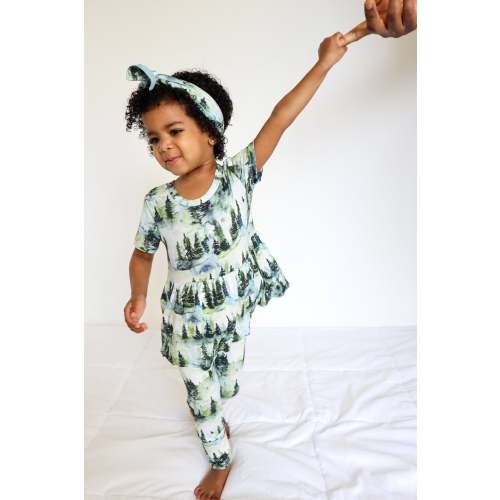 Switch-A-Roo™ Reversible Opening Twirl Romper in The Woodlands