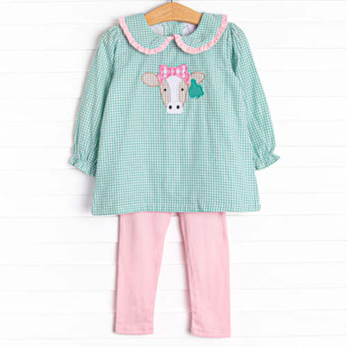 Mint Moos Applique Legging Set, Green – Stitchy Fish