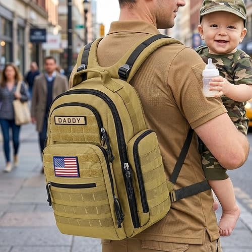 SHARKMOUTH Military Diaper Bag for Dads: 100% Confident Parenting in Public
