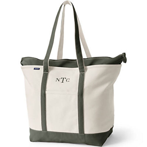 Extra large Natural 5 Pocket Open Top Canvas Tote Bag | Lands' End