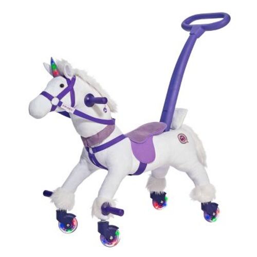 Power Pony Push Riding Toy - Crystal: Steel Pedal & Push, 3+ Years, 100 lb Capacity