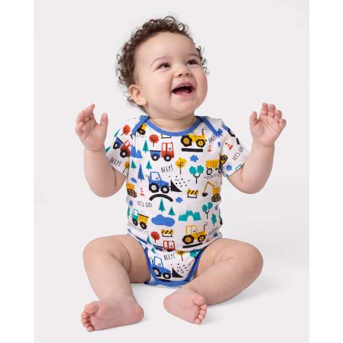 Bamboo Baby Boy/Girl 1pc Allover Print  Bodysuits  Royal Blue