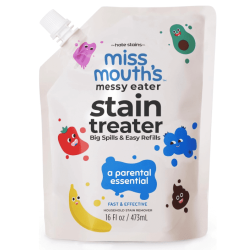 Miss Mouth's Messy Eater Stain Treater Refill Pouch, 16 Oz, Stain Remover for Food, Grease, Coffee & More, Gentle on Laundry
