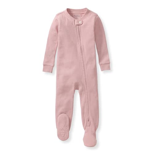 Burt's Bees Baby unisex-baby Honeysoft Sleeper Pajamas, Zip Front Non-slip Footed Footie Pjs, Organic Cotton & Lyocell