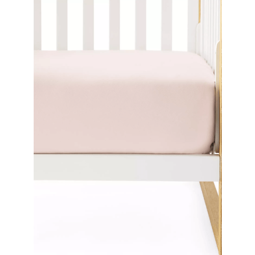 Sateen Crib Sheet - Pink Sand | Serena and Lily