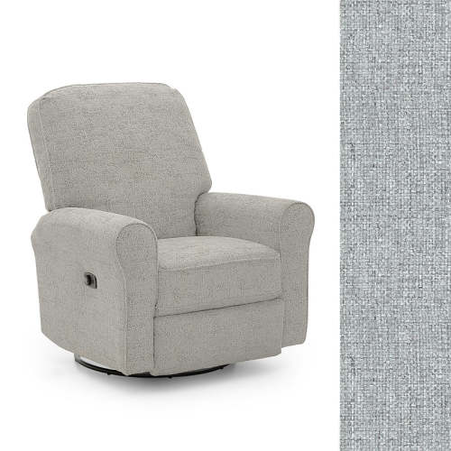 Storytime by Best Chairs Josey Power Tilt Headrest Swivel glider Recliner - Dove 21553B