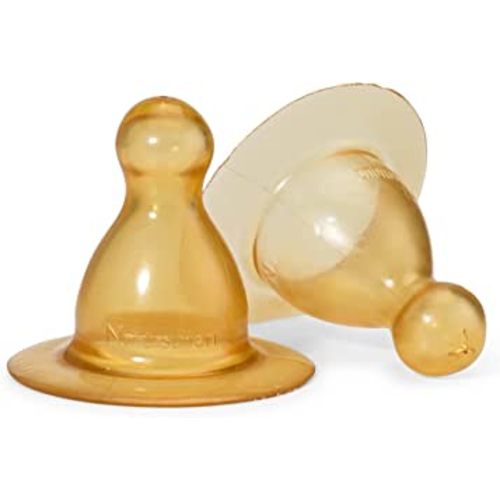 Natursutten Replacement Slow-Flow Bottle Nipples for Glass Baby Bottles - Eco-Friendly, BPA-Free Natural Rubber Nipples for Natursutten Baby Bottles - Made in Italy - 2 Pack