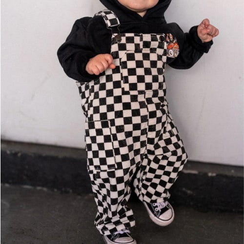 Little Trouble Checkered Overalls | Little Trouble