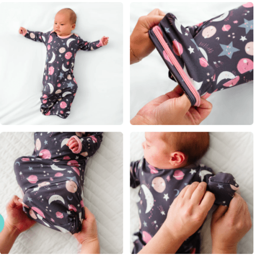 Pink To the Moon & Back Infant Gown - Little Sleepies