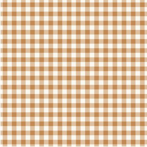 Cinnamon Gingham Baby Fitted Sheet: Rust Crib Bedding