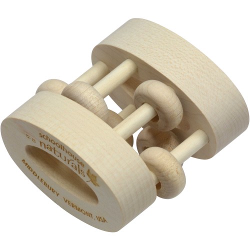 Unfinished Wooden Oval Bead Rattle | Made in USA — Maple Landmark