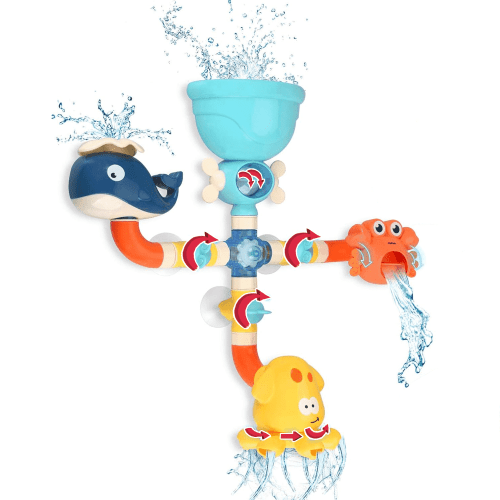 Liegorji Toddler Bath Tube Toys, Kids Bath Water Pipe Toys for Boys&Girls, Baby Chrismas Birthday Gifts for 1-6 Year Old