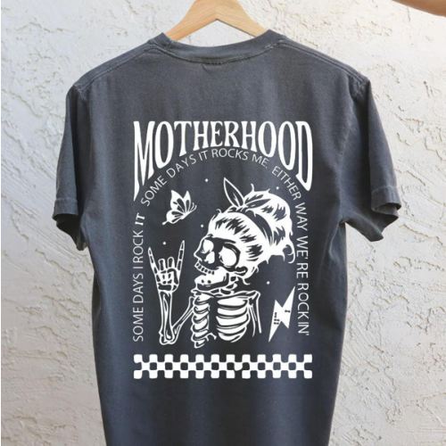 Motherhood Sometimes I Rock It Sometimes It Rocks Me Nursing T-shirt