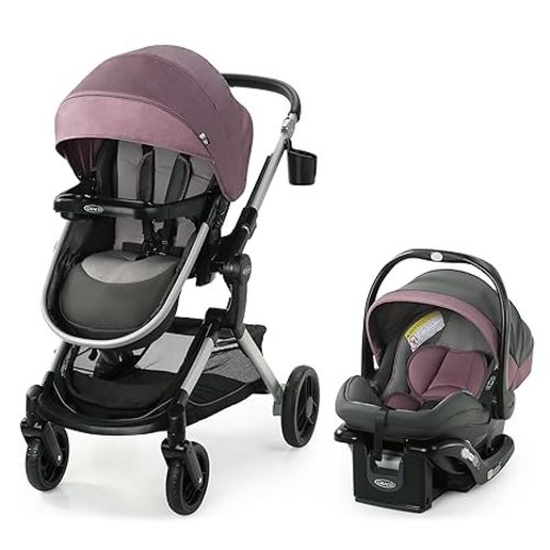 Graco Modes Nest Travel System, Car Seat and Stroller Combo, Includes: SnugRide DLX Infant Car Seat, and Reversible Baby Stroller, Norah