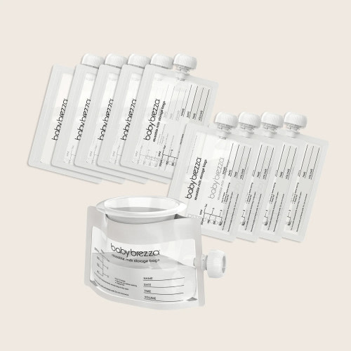 Baby Brezza Reusable Breastmilk Storage Bags, 10 Pack