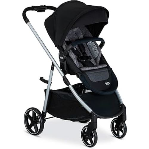 Britax Grove™ Modular Stroller, Lightweight Stroller with CozyFit™ Insert and Bumper Bar, 6 Ways to Ride, SafeWash, Pindot Onyx