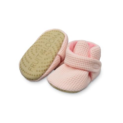 Fruit of the Loom Cozy Thermal Wrap Booties with Non-slip Grips for Baby Girls, Boys, Unisex -