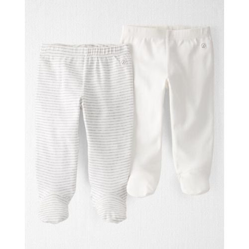 Baby 2-Pack Organic Cotton Rib Footed Pants - Little Planet | Carter's