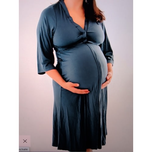 Lila Labor & Postpartum Gown in Midnight Blue