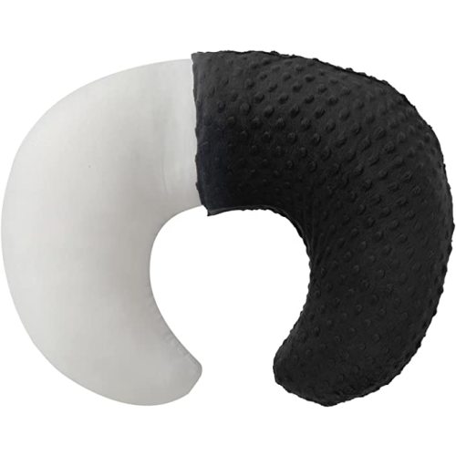 Nursing Pillow and Positioner with Cover for Breastfeeding | and Bottle Feeding, Propping Baby, Tummy Time, Baby Sitting Support, Awake-Time Support (Black, 22" x 17.7" x 5.9")