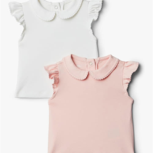 Amazon Essentials x Sofia Grainge Toddler and Baby Girls' Cotton Short Sleeve Blouses with Ruffles