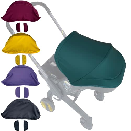 Feliliber Stroller Replacement Accessories Canopy, Colorful Sun Shade Compatible with Doona Car Seat & Strollers (Blackish Green)