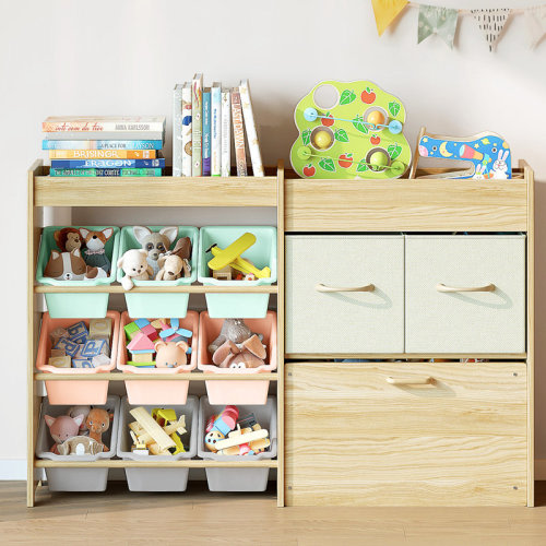 Isabelle & Max™ Solid Pine Wood Toy Organizer - Toy Organizers And Storage, Toy Storage With Bins And Drawers, Toy Storage Organizer For Kids Room, Playroom, Nursery & Reviews | Wayfair