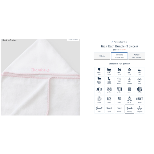 Kids' Bath Bundle (3 pieces)
Font: Waverly
Name: Chambers
Color: Ballet Pink